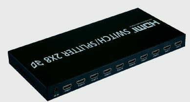 HDMI Splitter/Switch 2X4 with audio output 3D ,1080p  V1.4a